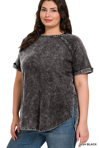 Black Washed Tee - Plus