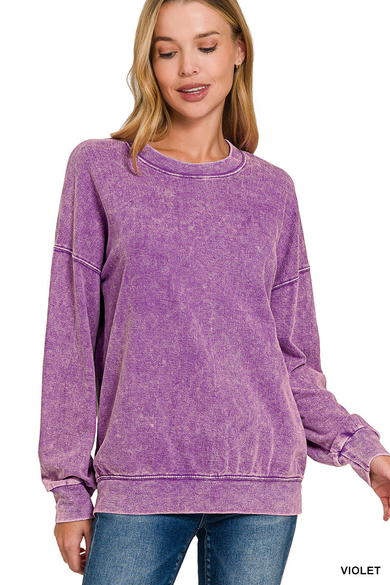 Violet Washed Pullover