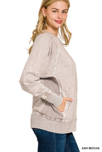 Load image into Gallery viewer, Ash Mocha Washed Pullover

