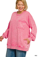 Load image into Gallery viewer, Zenana Red Pocket Pullover - Plus
