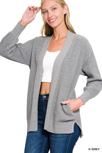 Load image into Gallery viewer, Grey Hi-Low Cardigan
