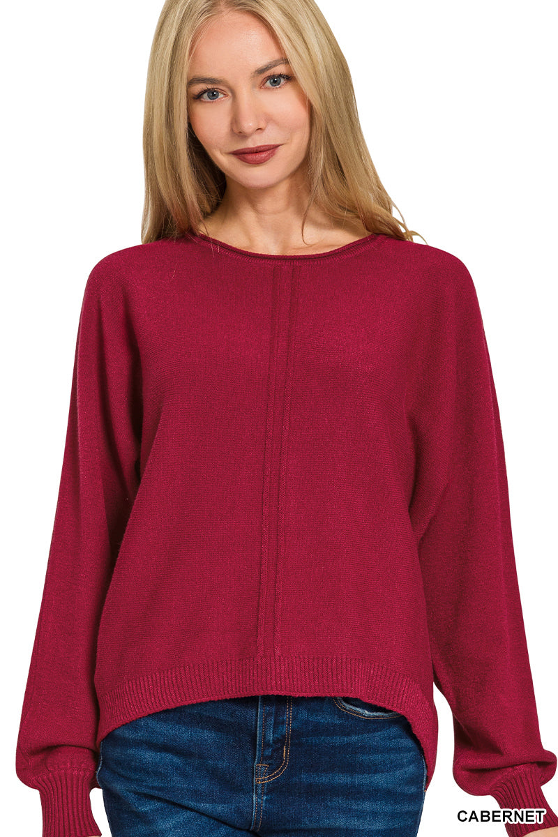 Cabernet Front Seam Sweater