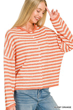 Load image into Gallery viewer, Burnt Orange Stripe Cardigan
