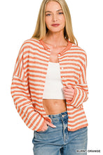 Load image into Gallery viewer, Burnt Orange Stripe Cardigan

