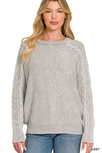 Load image into Gallery viewer, Sleet Washed Cable Sweater
