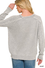 Load image into Gallery viewer, Sleet Washed Cable Sweater
