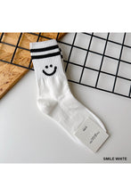Load image into Gallery viewer, Black Smiley Face Socks
