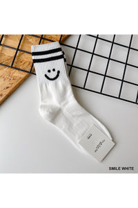 Black Smiley Face Socks