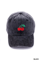 Load image into Gallery viewer, Embroidered Cherry Baseball Hat
