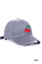 Load image into Gallery viewer, Embroidered Cherry Baseball Hat
