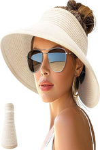 Load image into Gallery viewer, Ivory Packable Visor Hat
