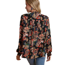 Load image into Gallery viewer, Black Abstract Floral Top
