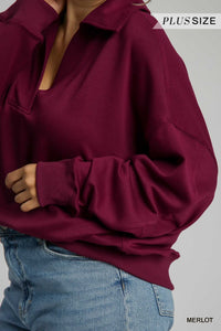 Merlot Buttery Pullover - Plus