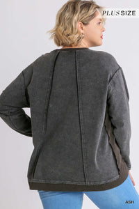 Ash Paneled Sweatshirt - Plus