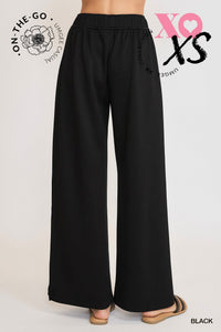 Black Wide Leg Luxe Pants