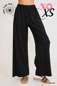 Black Wide Leg Luxe Pants