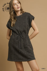Charcoal Leopard Dress