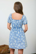 Load image into Gallery viewer, Chambray Floral Mini Dress
