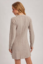 Load image into Gallery viewer, Mushroom Cable Sweater Dress
