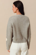 Load image into Gallery viewer, Grey Floral Embellished Cardi
