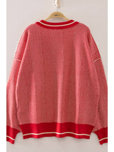 Load image into Gallery viewer, Varsity Red Check Sweater
