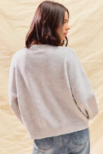 Load image into Gallery viewer, Grey Embroidered Floral Sweater

