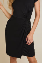 Load image into Gallery viewer, Black Twist Front Mini Dress
