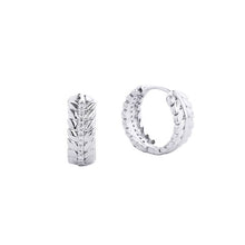 Load image into Gallery viewer, Leaf CZ Hoops
