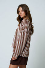 Load image into Gallery viewer, Brown Stripe Knit Top
