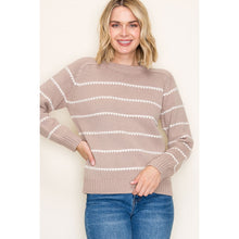 Load image into Gallery viewer, Taupe Blanket Stitch Sweater
