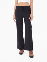 Load image into Gallery viewer, Mid-Rise Black Cargo Pants
