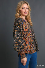 Load image into Gallery viewer, Black Fall Floral Mixed Top
