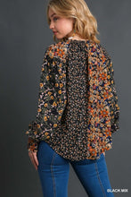 Load image into Gallery viewer, Black Fall Floral Mixed Top
