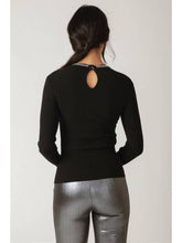 Load image into Gallery viewer, Black Jewel Trim Sweater
