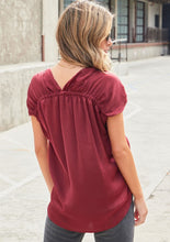 Load image into Gallery viewer, Crimson Satin Top
