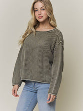 Load image into Gallery viewer, Olive Textured Cotton Sweater
