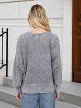 Load image into Gallery viewer, Grey Acid Wash Pullover
