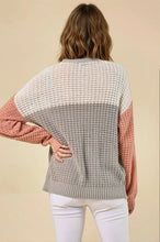 Load image into Gallery viewer, Blush + Grey Blocked Cardigan
