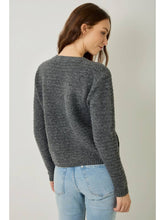 Load image into Gallery viewer, Charcoal Button Detail Sweater
