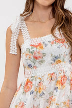 Load image into Gallery viewer, Ivory Floral Lace Strap Dress
