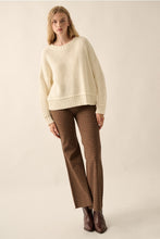 Load image into Gallery viewer, Promesa Cream Textured Crochet Sweater
