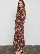Load image into Gallery viewer, Brown Floral Maxi Dress
