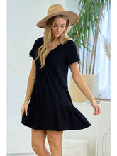 Load image into Gallery viewer, Black Strappy Shoulder Dress
