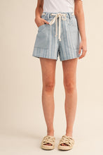 Load image into Gallery viewer, Light Blue Mixed Stripe Shorts
