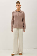 Load image into Gallery viewer, Blush Wide Collar Waffle Sweater
