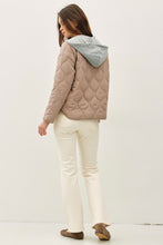 Load image into Gallery viewer, Mocha Quilted Hoodie Jacket
