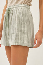 Load image into Gallery viewer, Be Cool Sage Stripe Shorts
