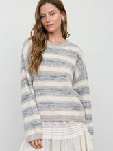 Load image into Gallery viewer, Heather Mocha Stripe Sweater
