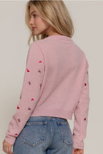 Load image into Gallery viewer, Pink Heart + Bow Sweater
