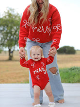 Load image into Gallery viewer, Candy Cane Merry Baby Onesie
